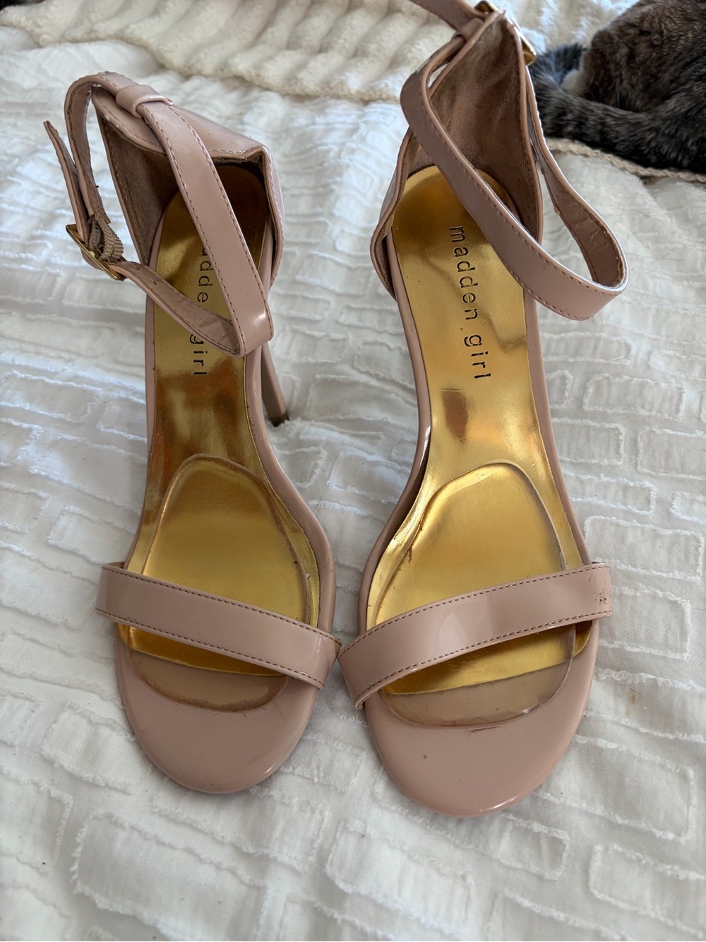 Madden Girl Blush Patent Ankle-Strap Heels